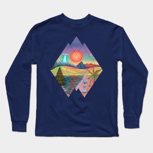 Alien Planet Landscape Long Sleeve T-Shirt